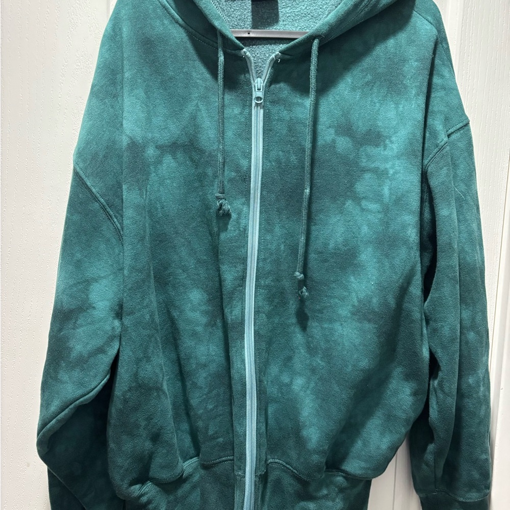 Teal Tie-Dye Hoodie Pacsun